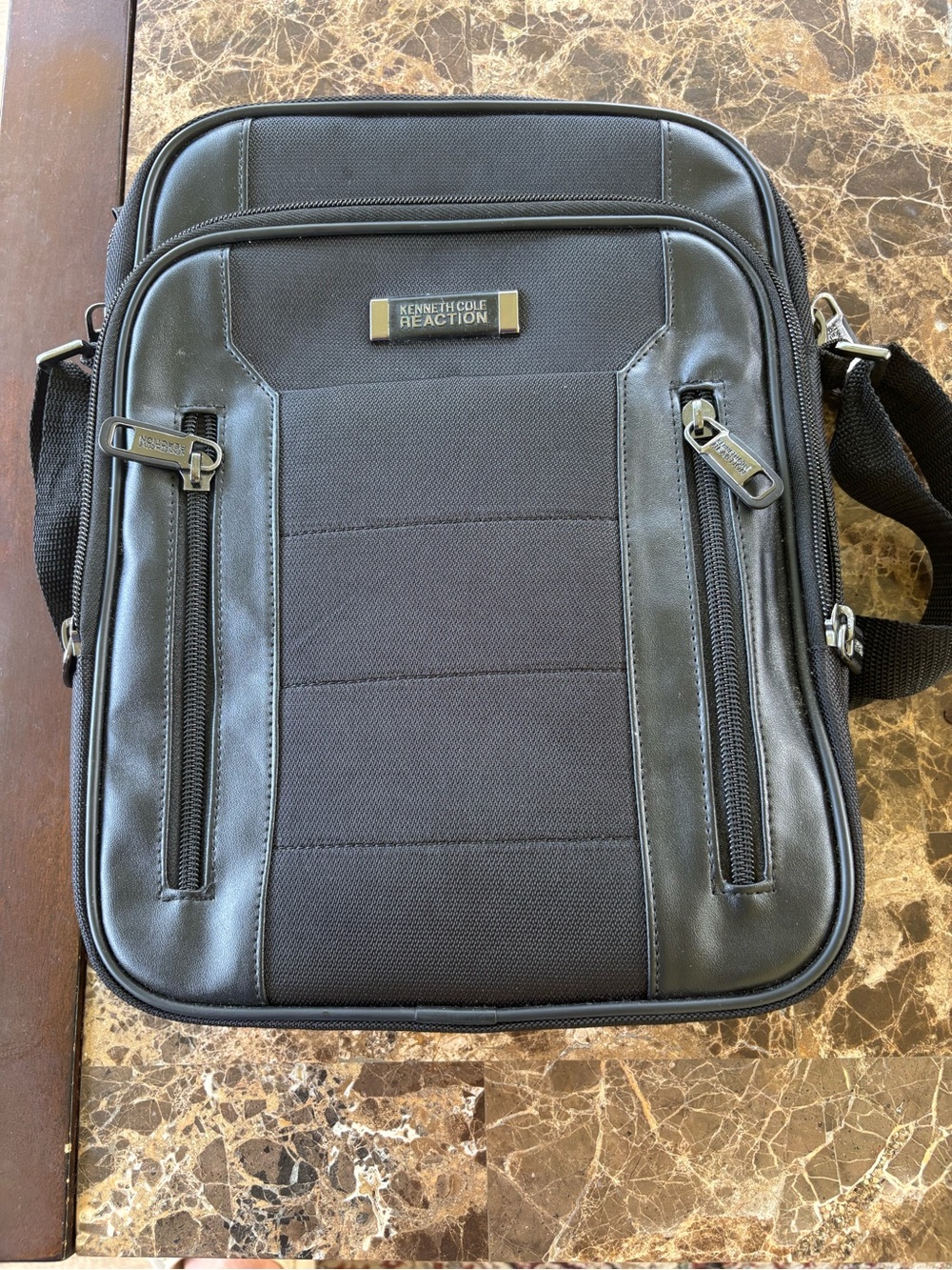 Kenneth Cole Black Compact Crossbody Messenger Bag